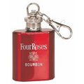 1 Oz. Gloss Red Flask Key Chain